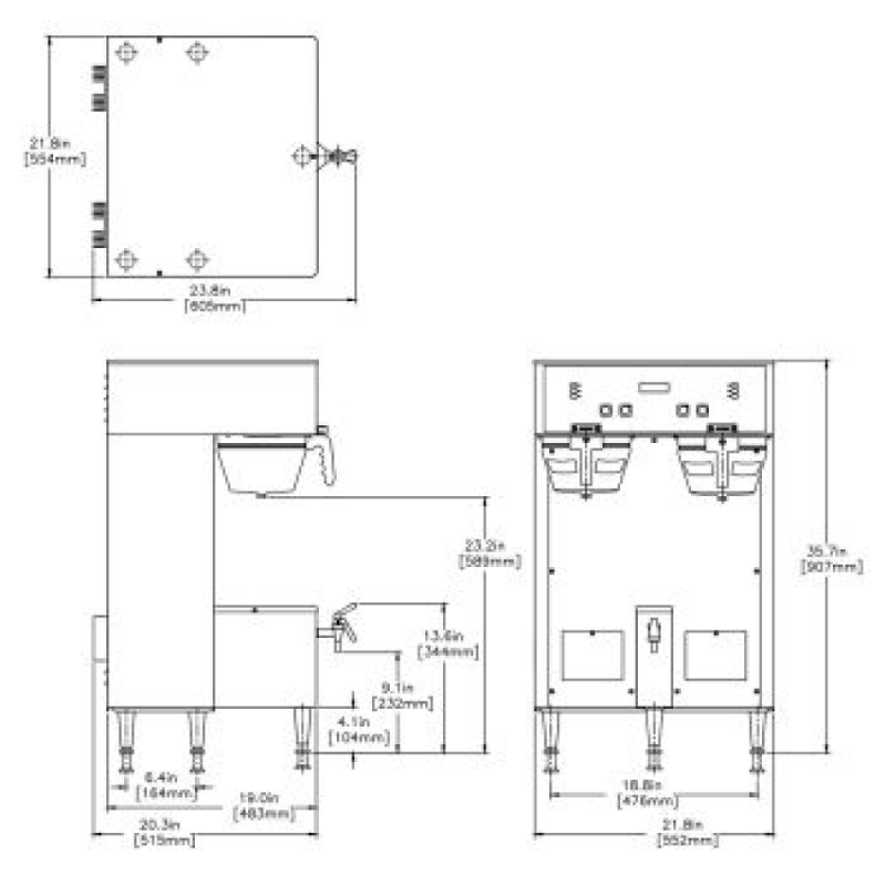 Dual® TF ThermoFresh® DBC® Stainless 120/240V with Funnel Locks