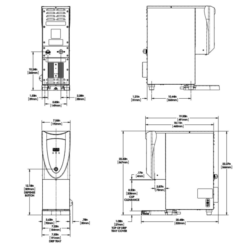 H3X ELEMENT, Stainless Steel, 120V 1800W