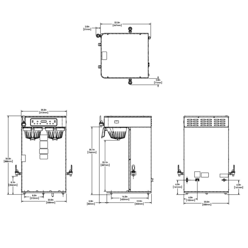 ICB Twin Tall, 120/240V Stainless Steel