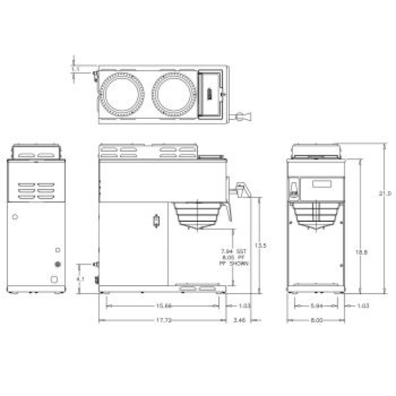 AXIOMP-DV-3 Dual Volt (2 Upper/1 Lower Warmer)